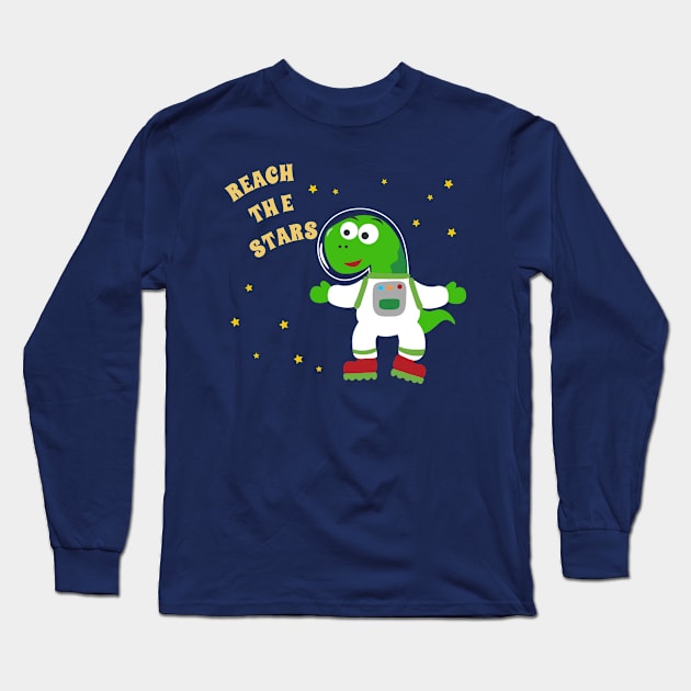 Cute dinosaur astronaut. Long Sleeve T-Shirt by KIDS APPAREL